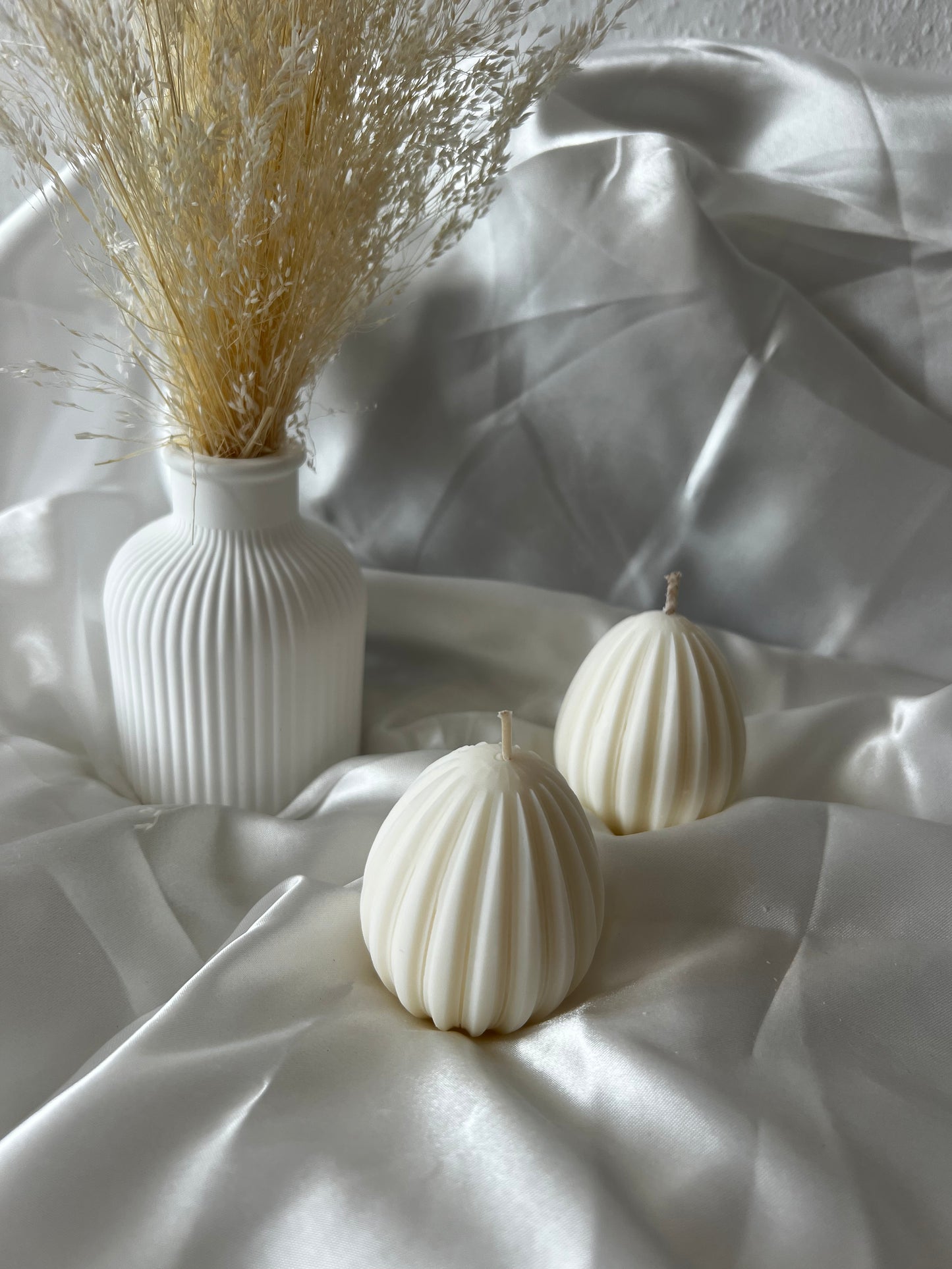 Kerze Ei "Riffle" Duo