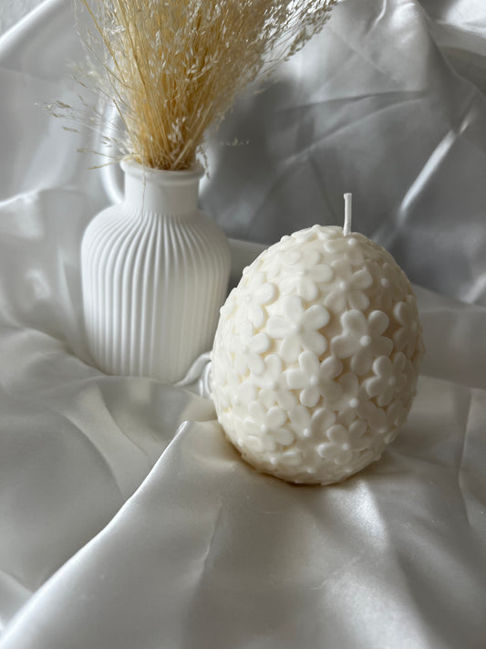 Kerze " Flower Egg" XL